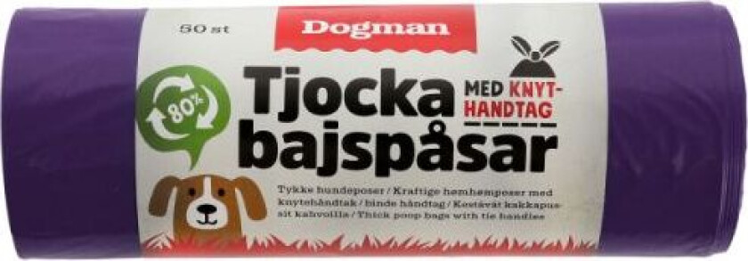 DOGMAN Bajspåse med knythandtag 50-p