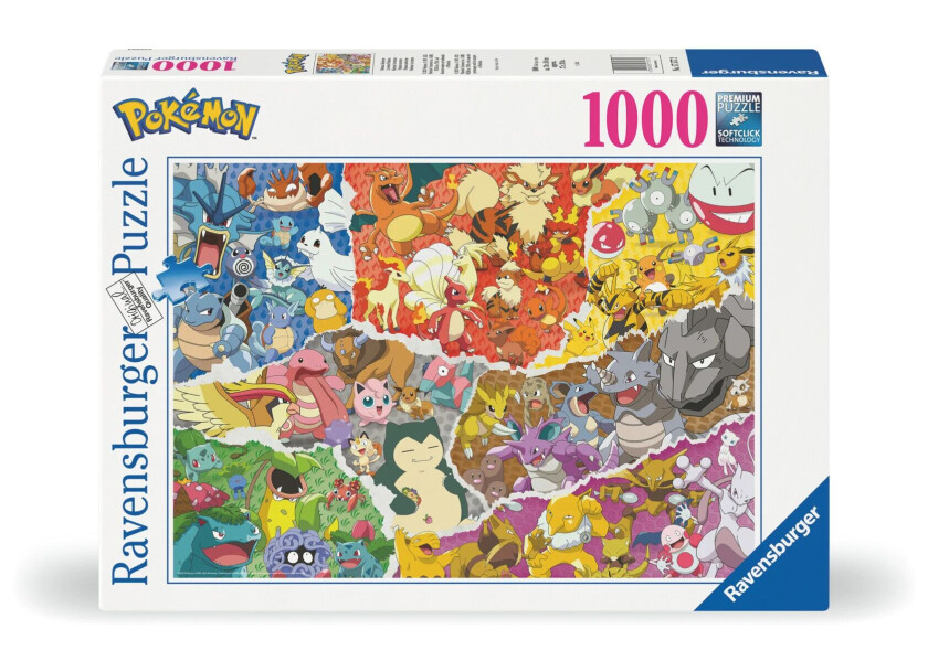 Puslespill 1000 Pokemon Eventyr