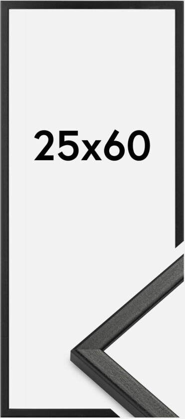 Ramme Kaspar Akrylglass Svart 25x60 Cm