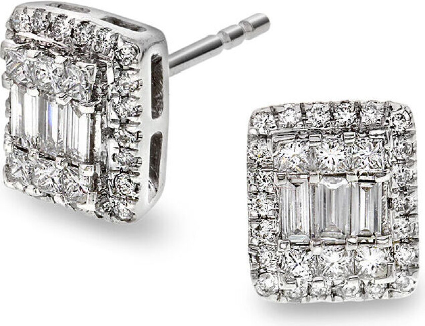 Bilde av Elizabeth, Øredobber i 583 hvitt gull med diamanter 0,50 ct