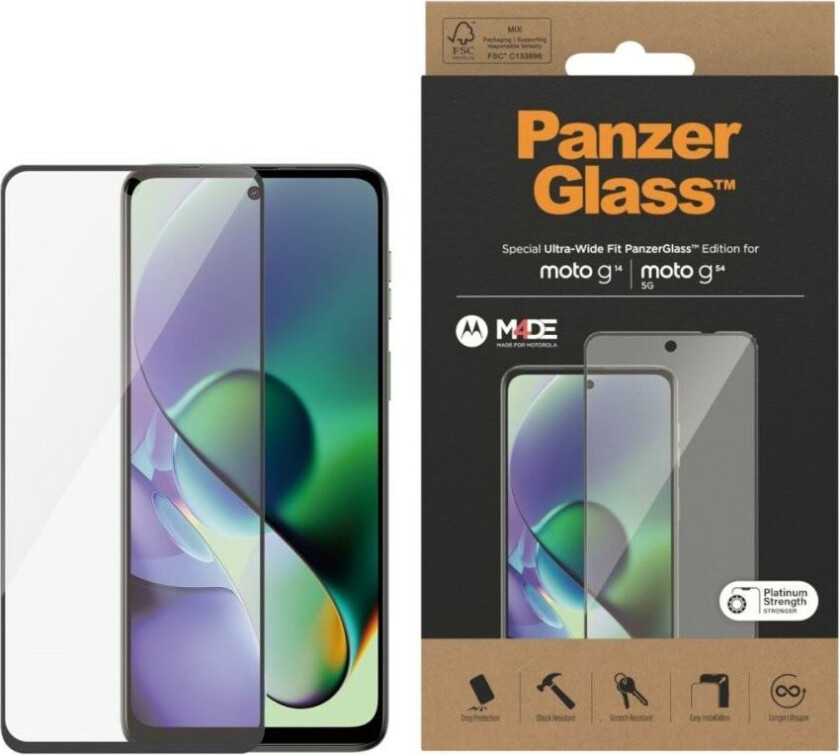 Panzerglass Ultra-wide Fit Motorola Moto G14, Motorola Moto G54
