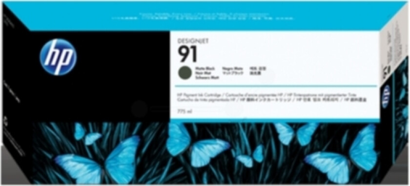 Hp Blekk Matt Svart No.91 - Z6100 775ml