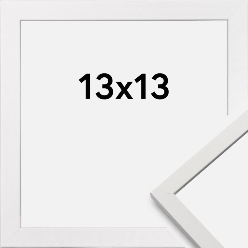 Ramme Edsbyn Akrylglass Hvit 13x13 Cm