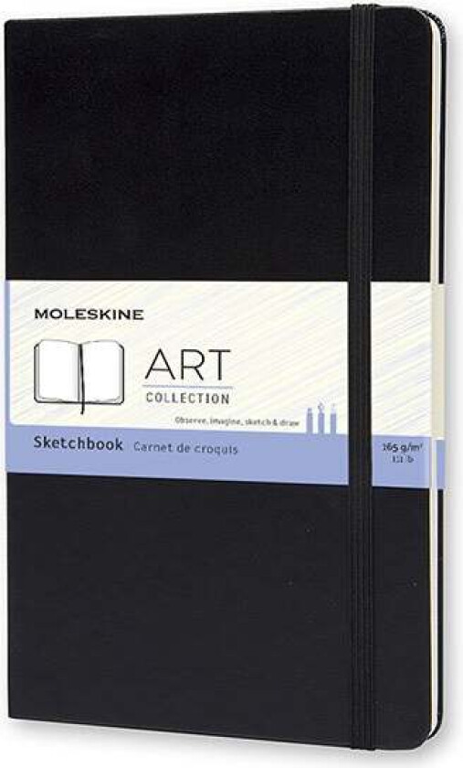 Art Sketchbook Hard 13x21cm - Sort