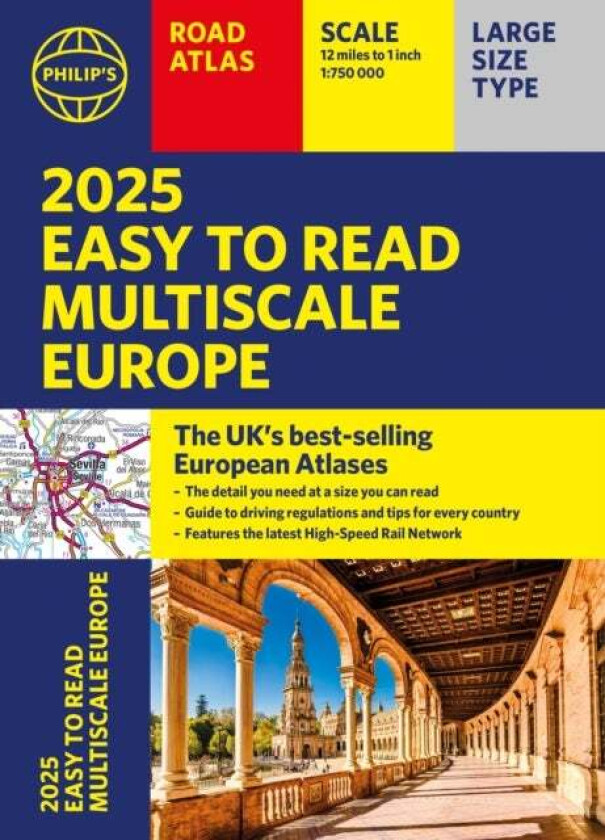 2025 Philip's Easy to Read Multiscale Road Atlas of Europe av Philip's Maps