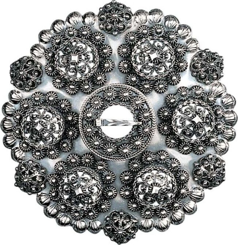 Bolesølje Telemark i 830 oksidert sølv, liten størrelse