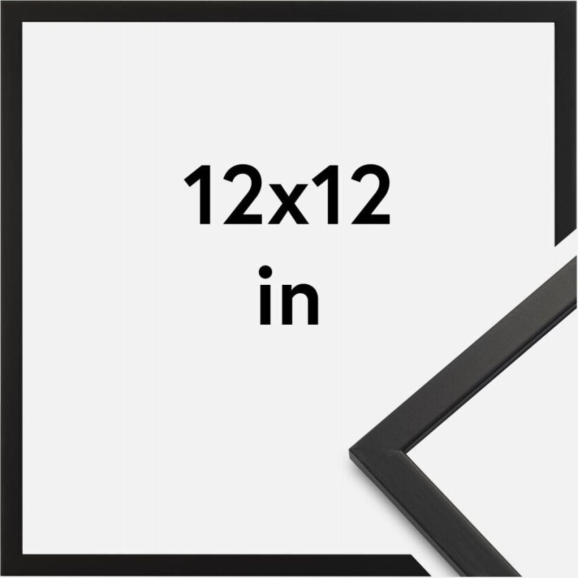 Ramme Edsbyn Akrylglass Svart 12x12 Inches (30,48x30,48 Cm)