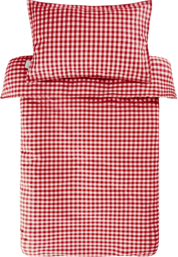 VERMONT MINI sengesett sprinkelseng - økologisk Rød/creme