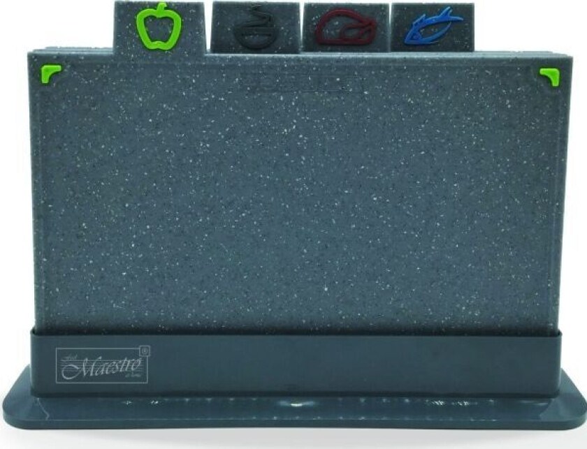 plast skjærebrett 29x19,5cm 4 stk. med stativ