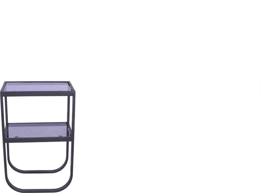 Roje Nattbord Røkt Glass - Svart/Grå