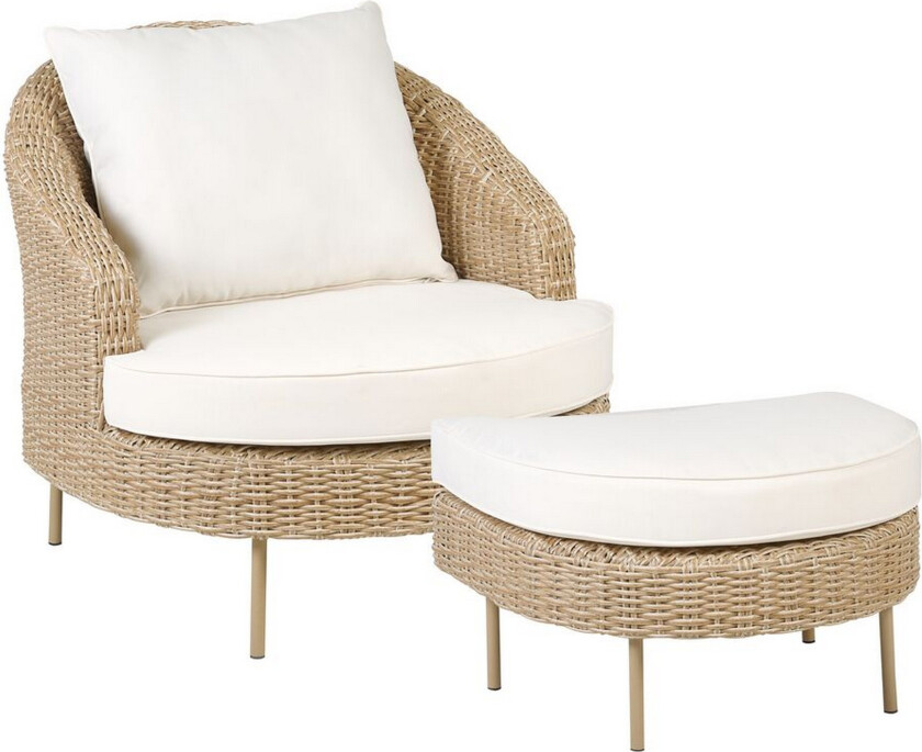 Napa Utelenestol - Natur/Beige/Hvit