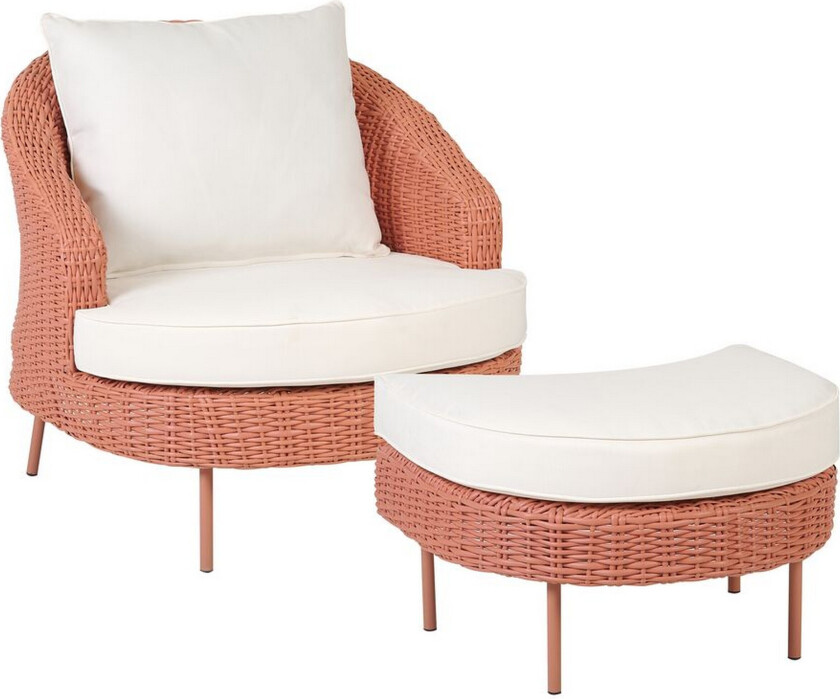 Napa Utelenestol - Rosa/Hvit