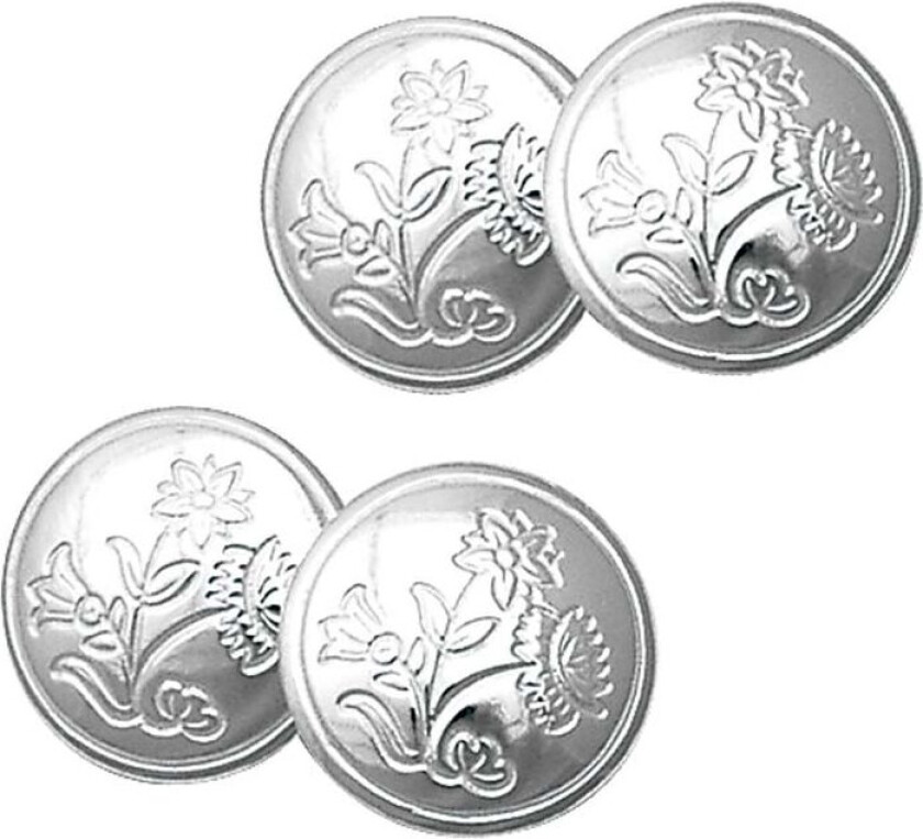 Mansjettknapper Nordland i 830 hvitt sølv