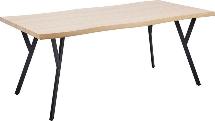Tiggiano Spisebord 180x90 cm - Lys Brun/Sort