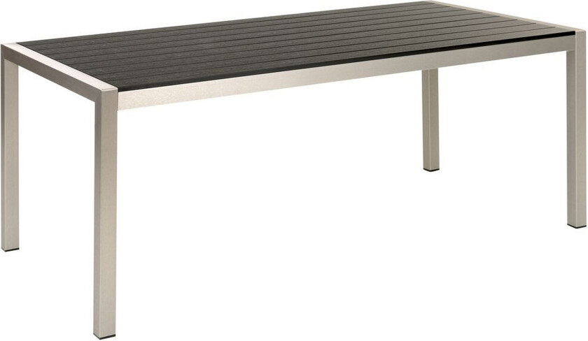 Pereta Spisebord 180x90 cm - Svart/Sølv