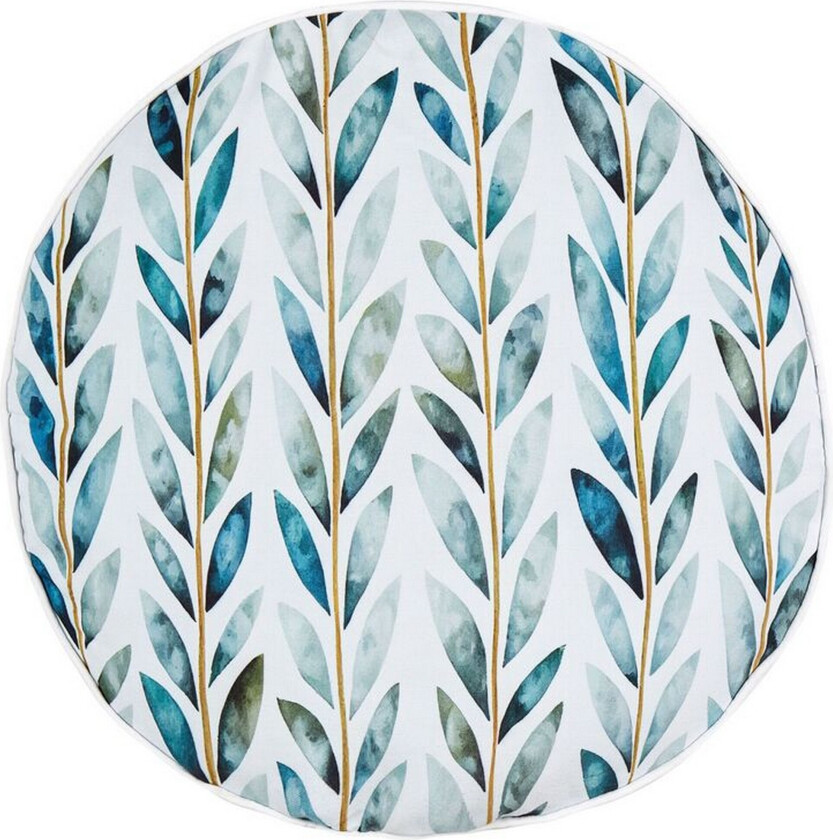 Tricase Utendørspute 40 cm Rund 2 stk - Hvit/Grønn