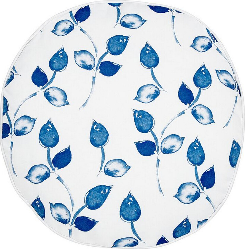 Fasano Utendørspute 40 cm Rund 2 stk - Hvit/Blå