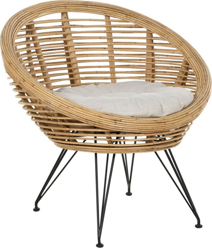 Carman Utelenestol 2 st - Natur/Sort/Beige