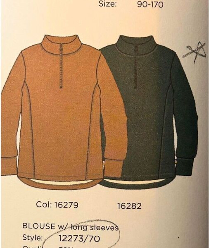 - Trøye Halfzip Ull og Bambus Blue