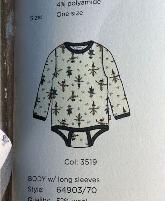 Bilde av - Body Ull og Bambus Scarecrow Off White/ Blue