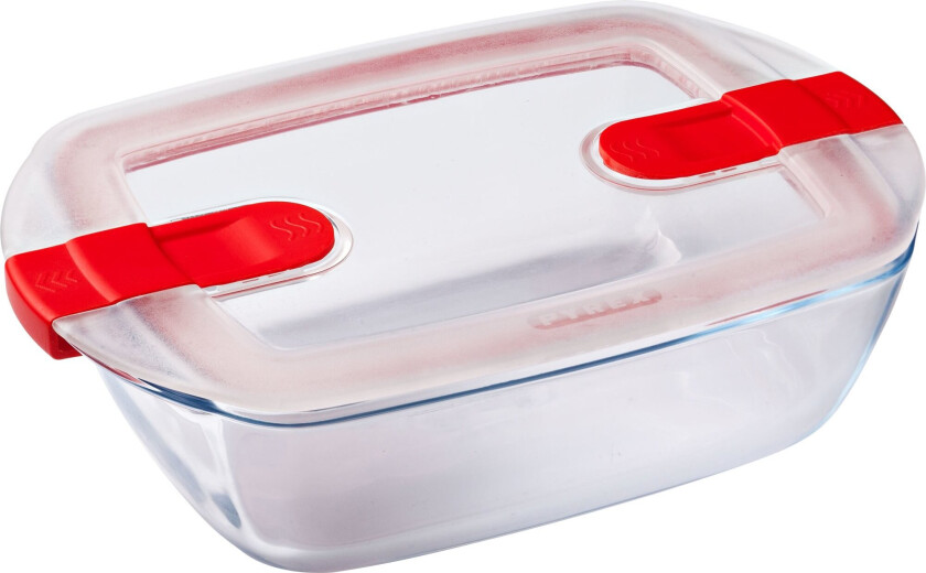 Cook & Heat glassform med lokk 2,5 liter