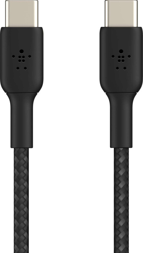 BoostCharge USB-C til USB-C flettet kabel 15 cm (sort)