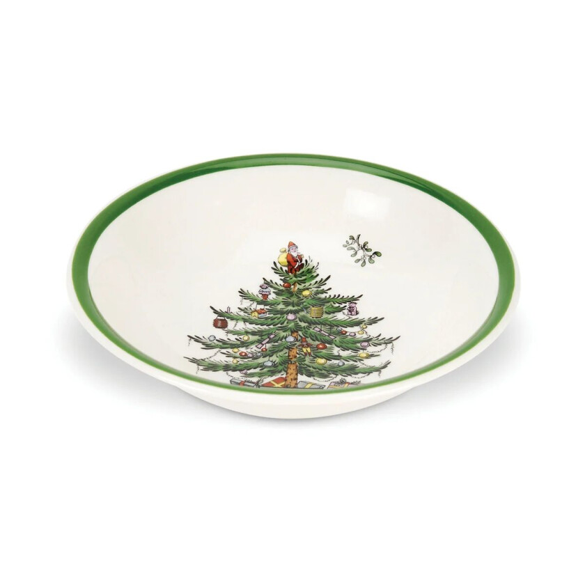 Christmas Tree skål Ø15 cm White-green-red