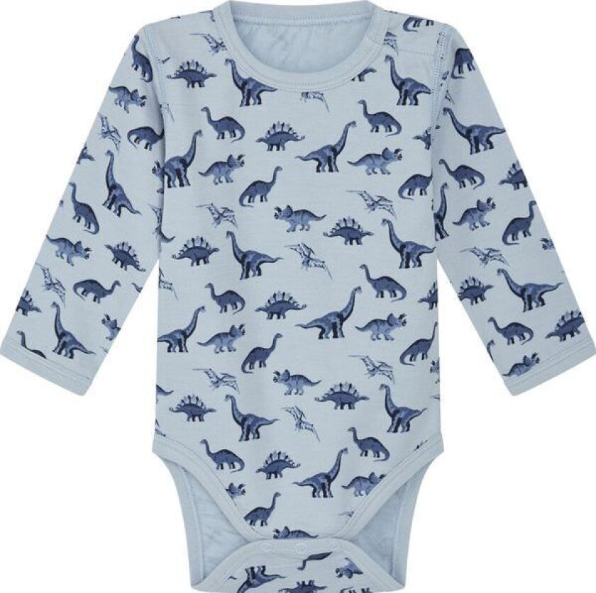 Hust & Claire Badia body ull/bambus Dino, Cloud Blue