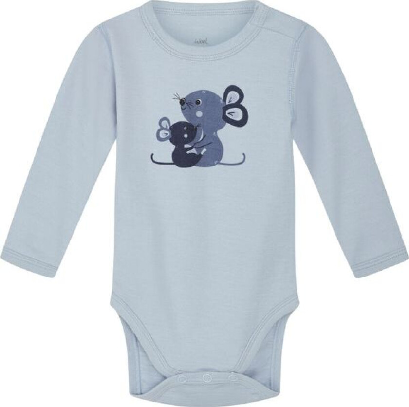 Hust & Claire Baloo body ull/bambus mus, Cloud Blue