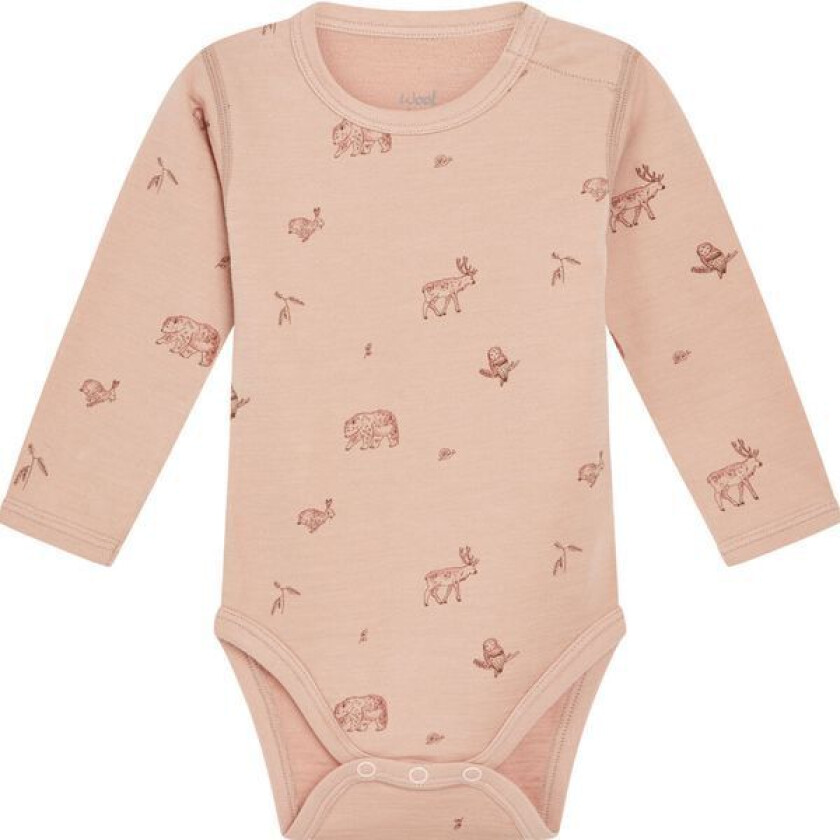 Hust & Claire body ull/bambus skogsdyr, Rose Cloud
