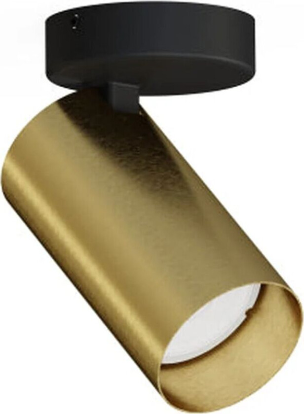 Mono enkel takspot - Svart/Messingfarget - Svart / Messing