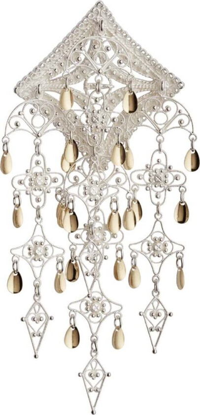 Sølje Bergen i 830 hvitt og forgylt sølv