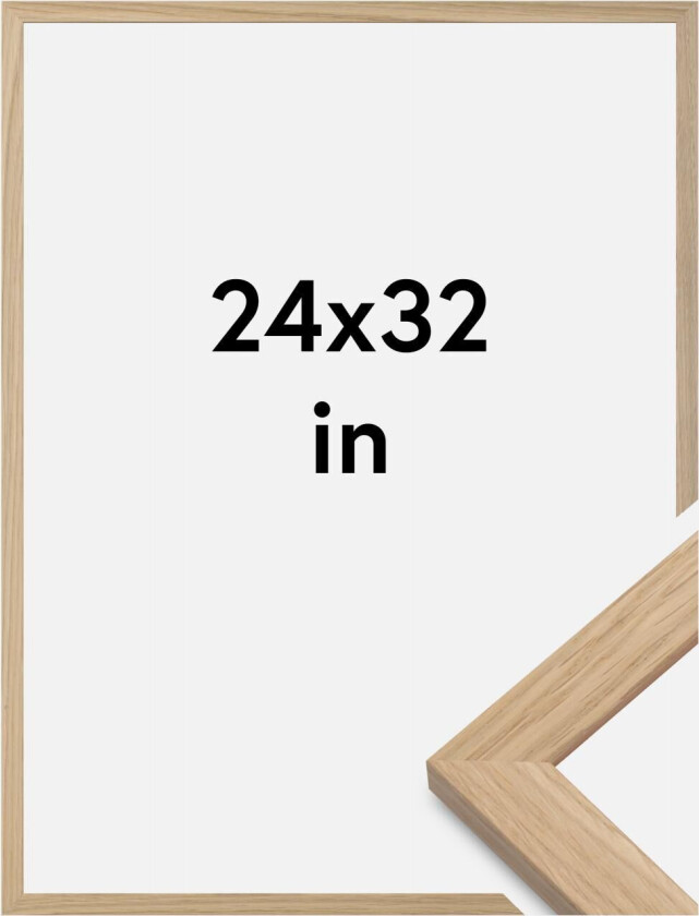 Ramme Oak Wood Akrylglass 24x32 Inches (60,96x81,28 Cm)