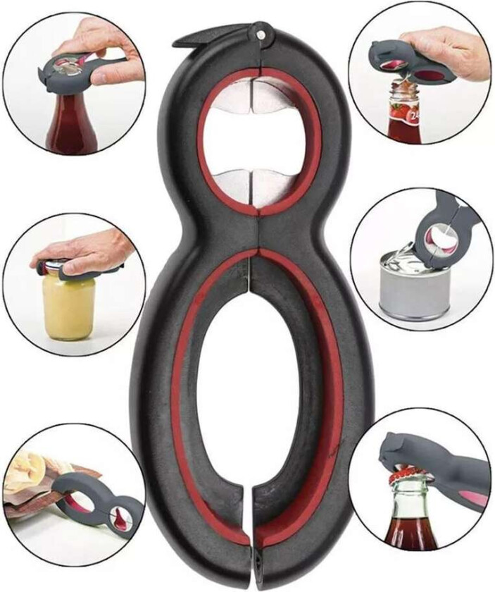 6-i-1 Bokseåpner / Flaskeåpner - Åpne bokser & flasker