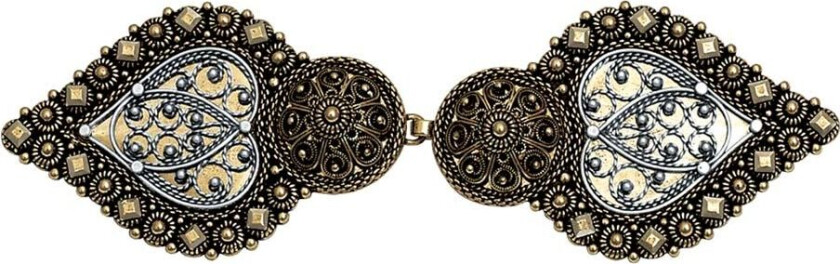 Beltespenne Telemark i 830 antikkforgylt og oksidert sølv