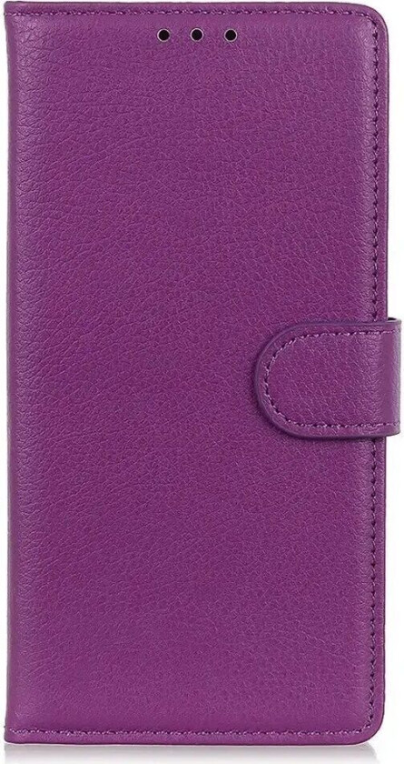 iPhone 16 Pro Max Skinn Flip Deksel med Lommebok - Lilla