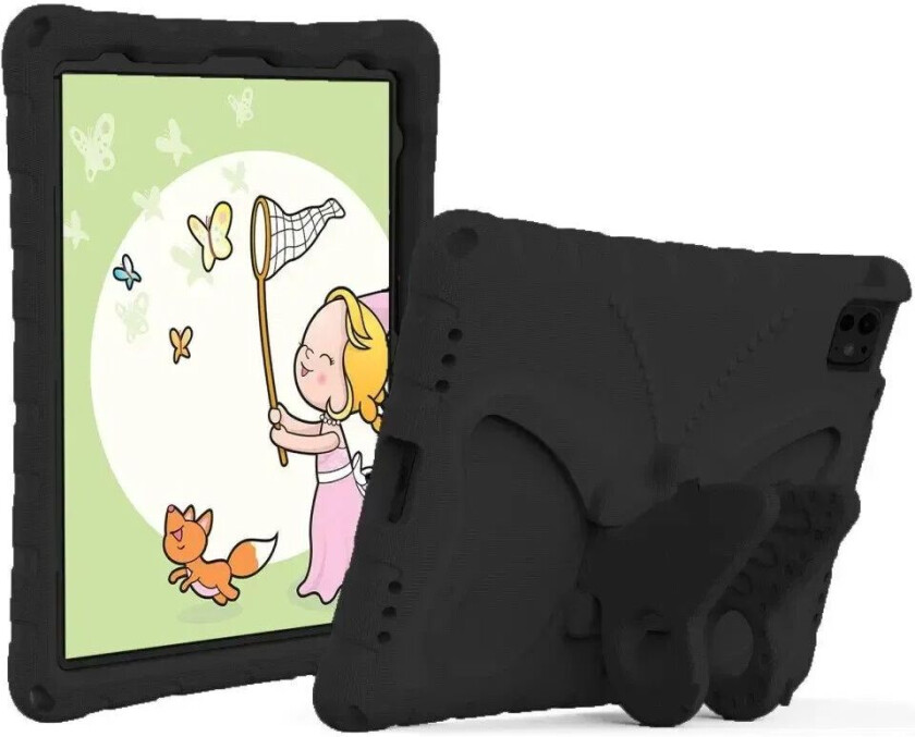 iPad Pro 11" (2024) Butterfly Kickstand Barnedeksel - Svart