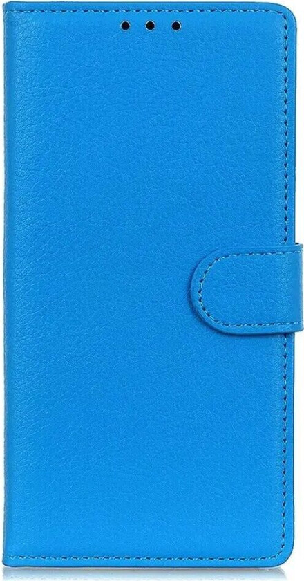 iPhone 16 Pro Max Skinn Flip Deksel med Lommebok - Blå