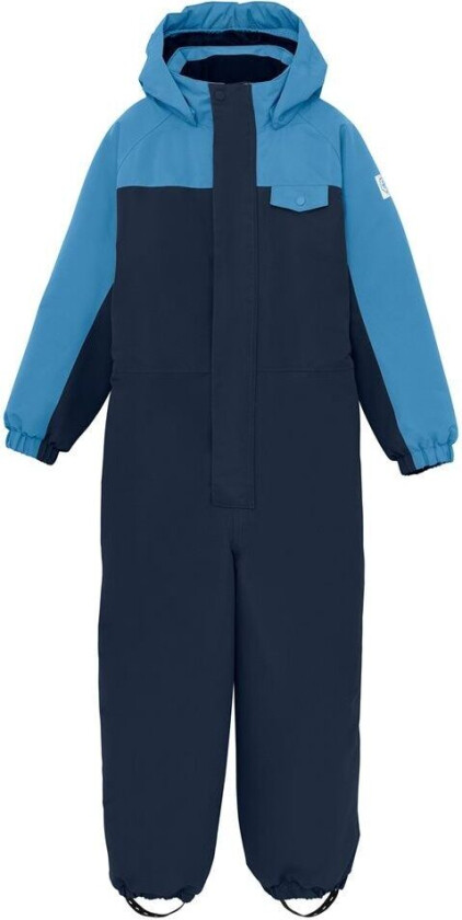 Kids Coverall W Contrast Blå 98