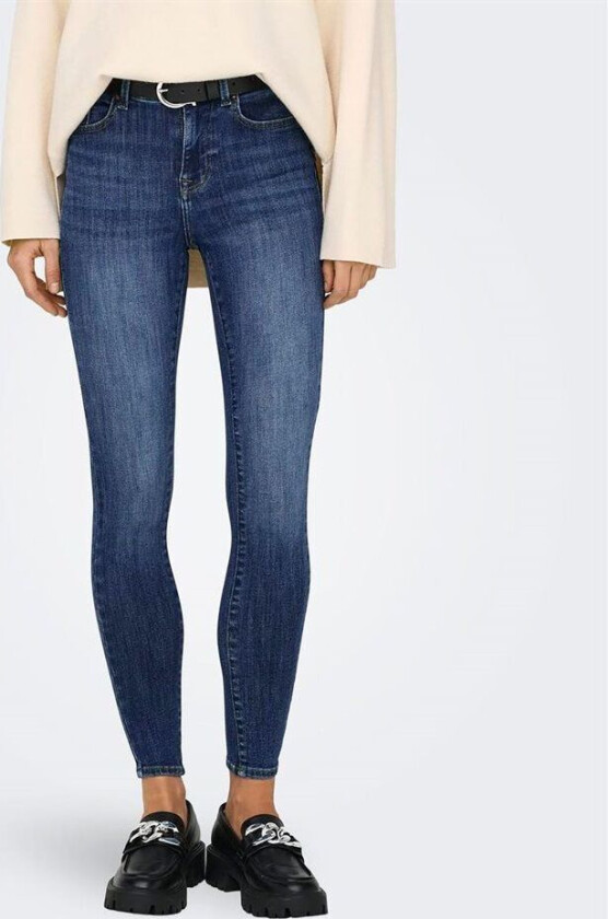Power Mid Pushup Mørkblå denim M/30