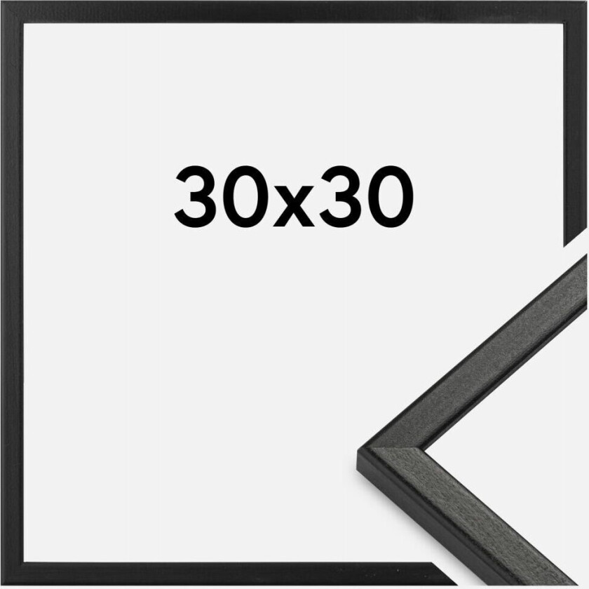 Ramme Kaspar Akrylglass Svart 30x30 Cm