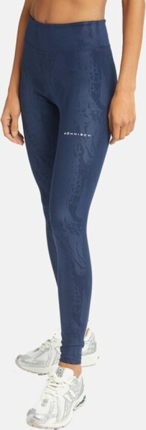 Untamed Emboss Tights, Beetle Emboss Navy, L,  Lange Tights