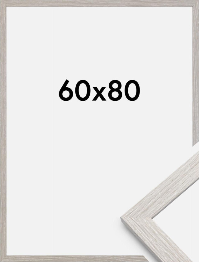 Ramme Stilren Akrylglass Light Grey Oak 60x80 Cm