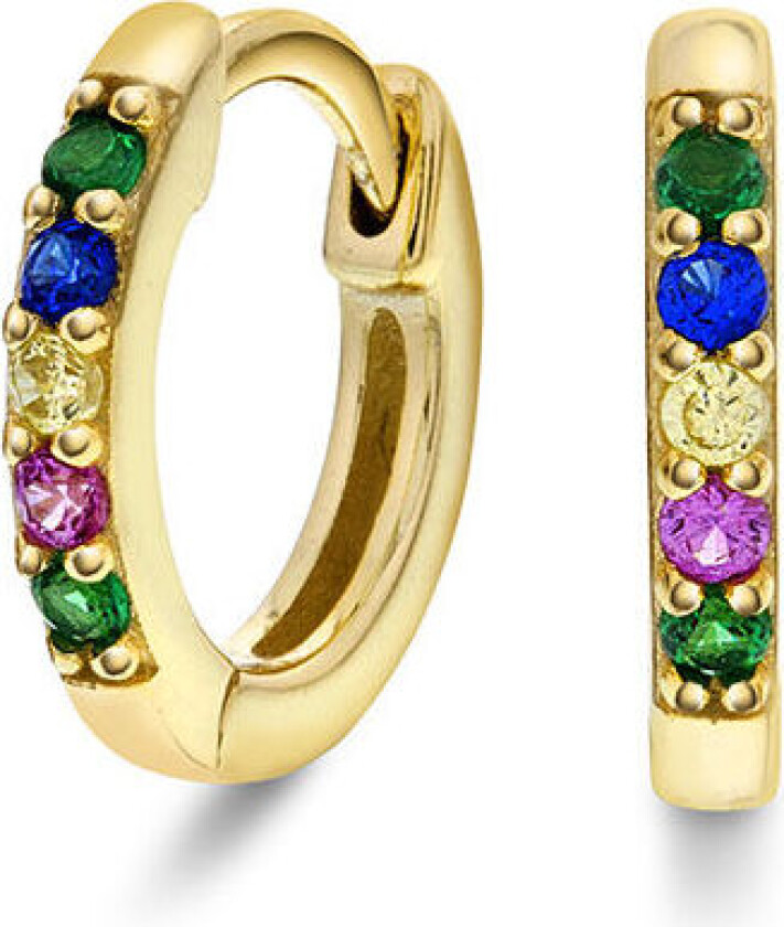 Prins&Prinsesse, Øreringer til barn i 925 forgylt  sølv med zirkonia