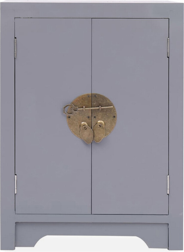 Nattbord grå 38x28x52 cm keisertre - Grå