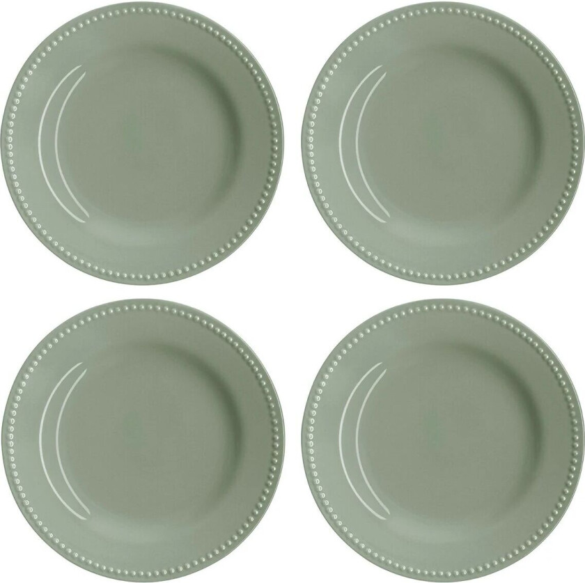 Dots liten tallerken 22 cm 4 stk grønt