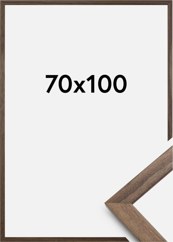 Bilde av Ramme Stilren Akrylglass Valnøtt 70x100 Cm