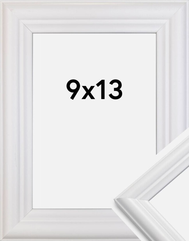 Ramme Siljan Akrylglass Hvit 9x13 Cm