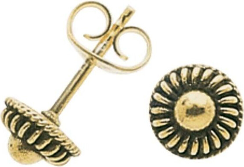 Øredobber Telemark i 830 antikkforgylt sølv med kruse