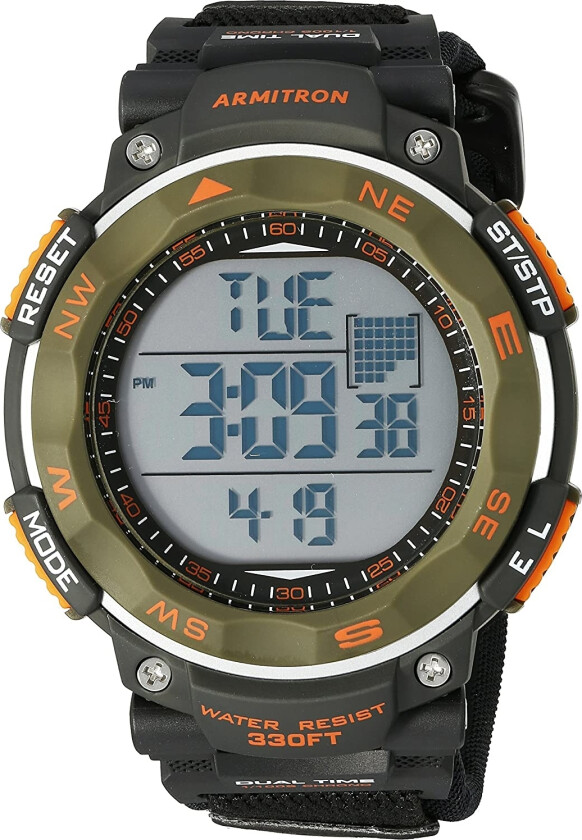 Mens 40/8377DGN - Digital - Sort - Herreklokker - Stoff - Akryl